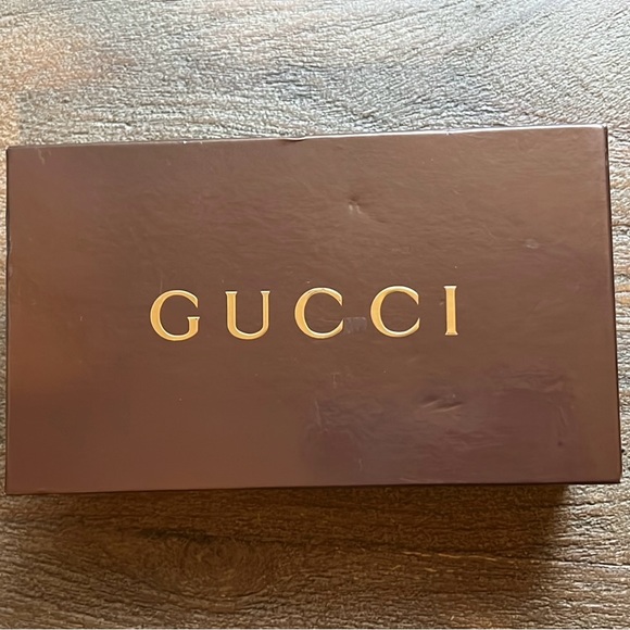 New Gucci black clutch with gold accents in box with dust bag - Picture 2 of 7